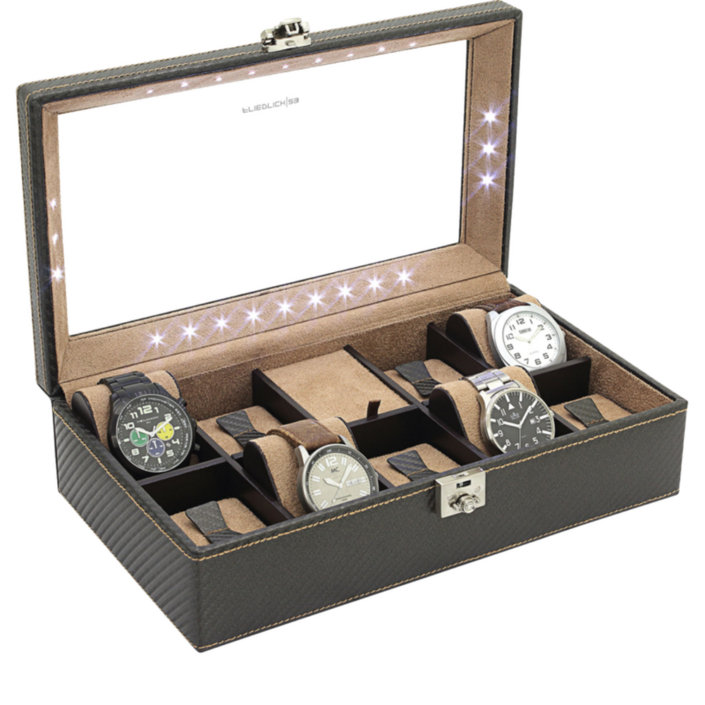 Friedrich Watch case Carbon M - Brun foncé