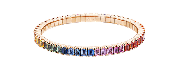 Brogle Selection sapphire bracelet Rainbow flexible Brogle Selection sapphire bracelet Rainbow flexible