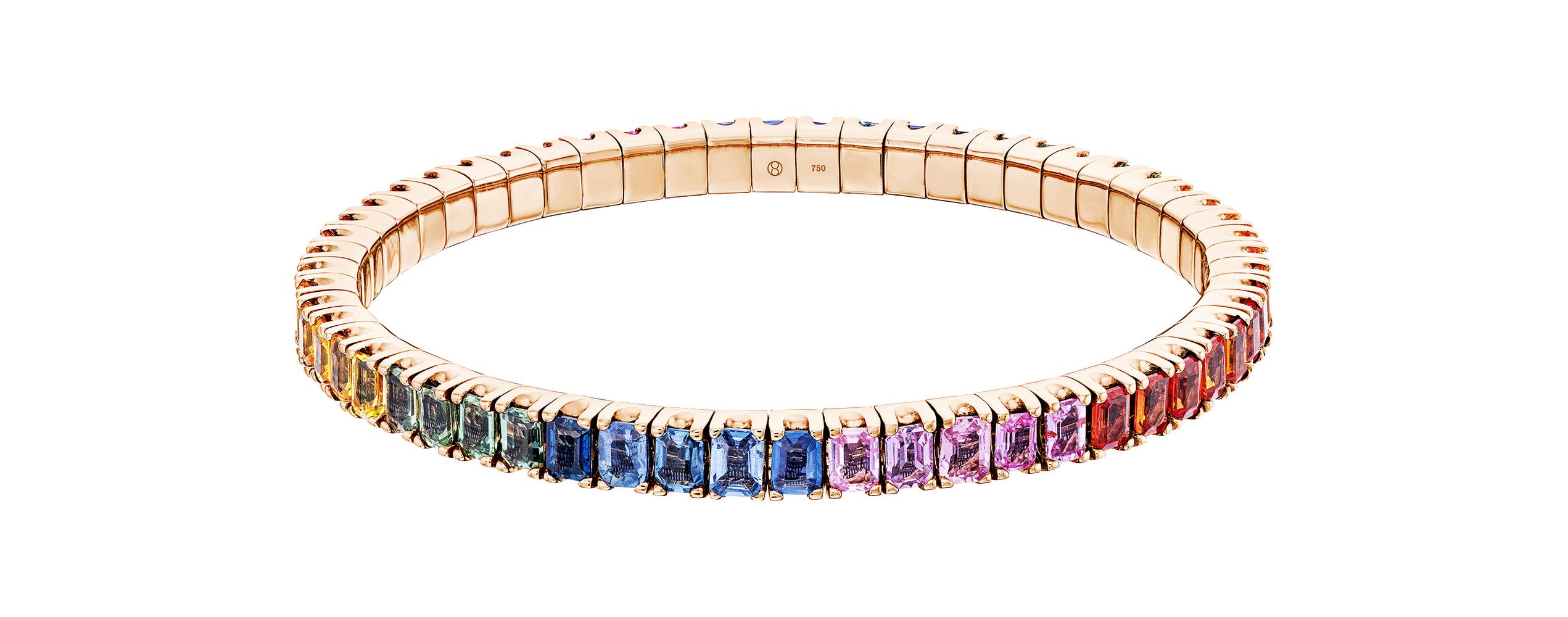 Brogle Selection Saphirarmband Rainbow flexibel Brogle Selection Saphirarmband Rainbow flexibel