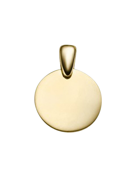 Brogle Classic engraved pendant "Round" in gold Brogle Classic engraved pendant "Round" in gold
