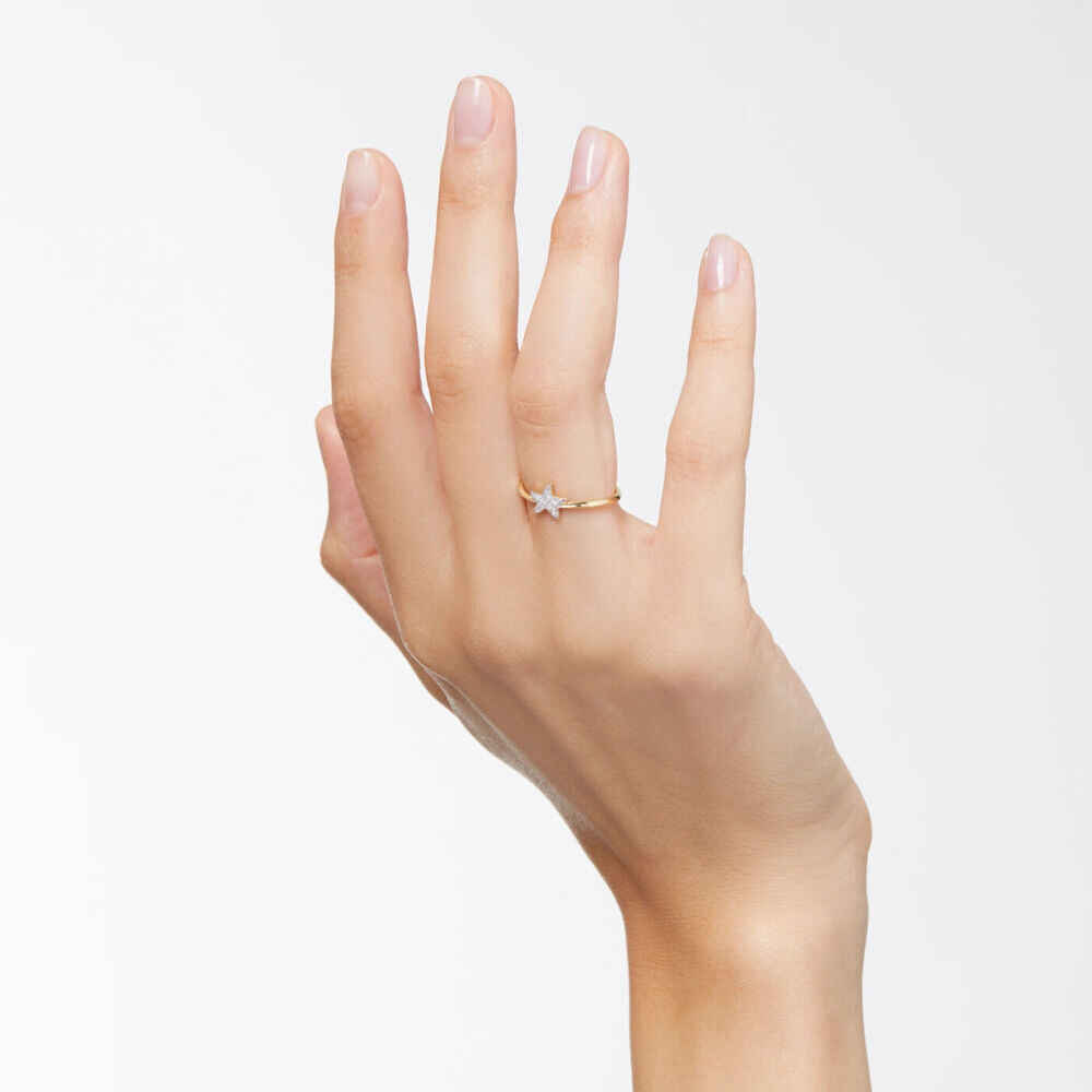 175902 DAC0012 STARX DB0OG 100 Dodo mini precious star ring white diamonds 18k yellow gold o64b027cc5ceef707