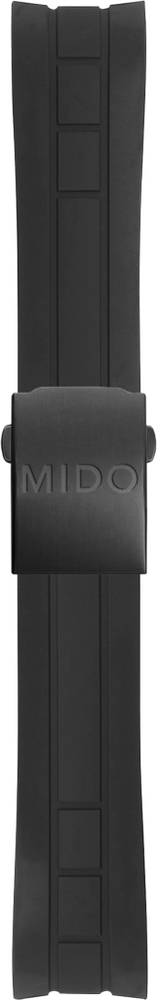 Mido Multifort black rubber strap