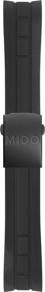 Mido Multifort black rubber strap