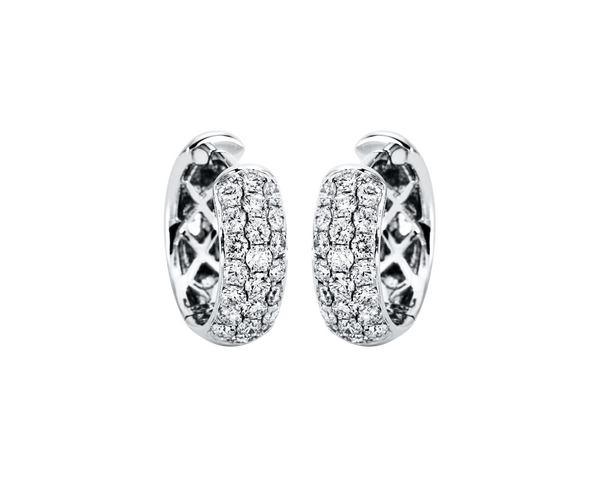 Brogle Classic diamond hoop earrings