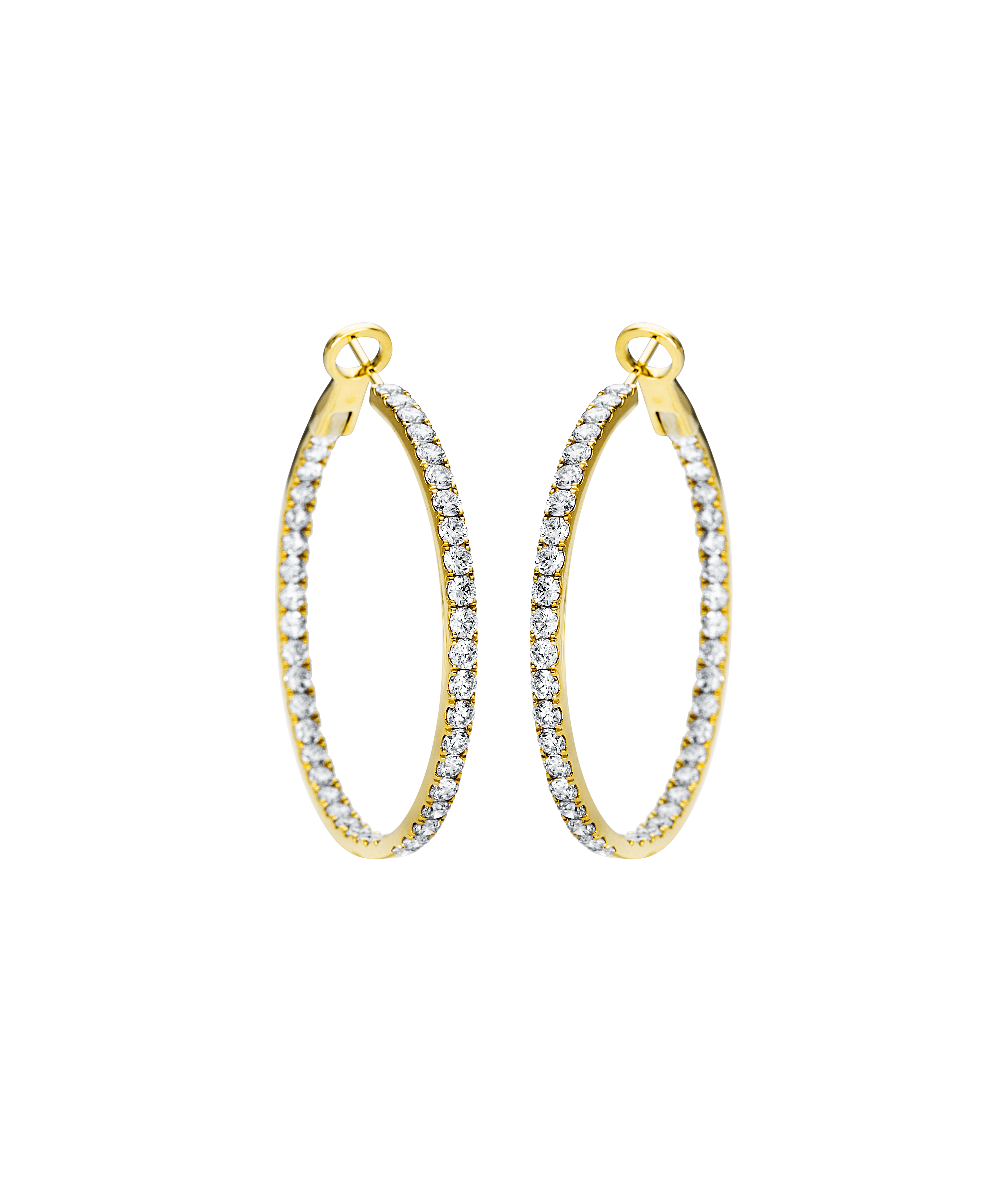 Brogle Selection diamond hoop earrings Brogle Selection diamond hoop earrings