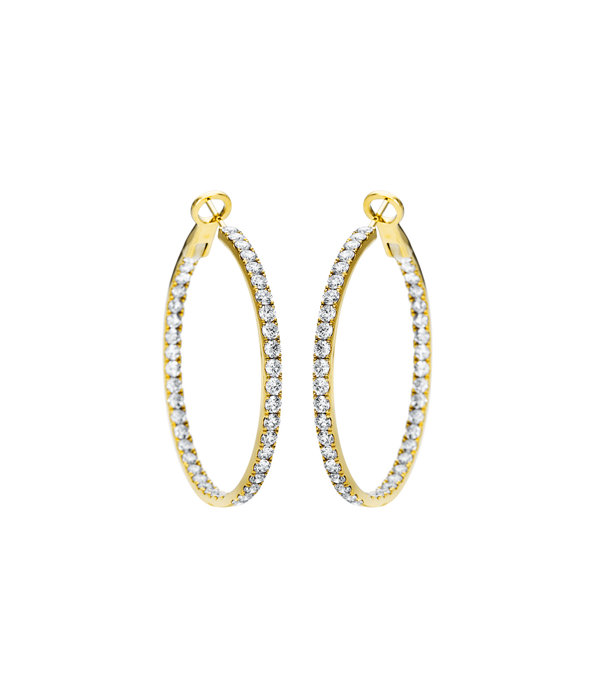 Brogle Selection diamond hoop earrings Brogle Selection diamond hoop earrings