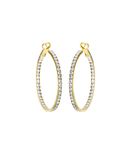 Brogle Selection diamond hoop earrings Brogle Selection diamond hoop earrings