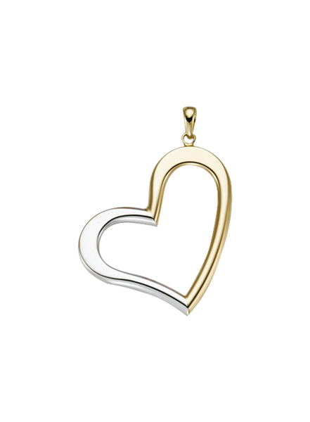 Brogle Classic bicolor heart pendant in gold Brogle Classic bicolor heart pendant in gold