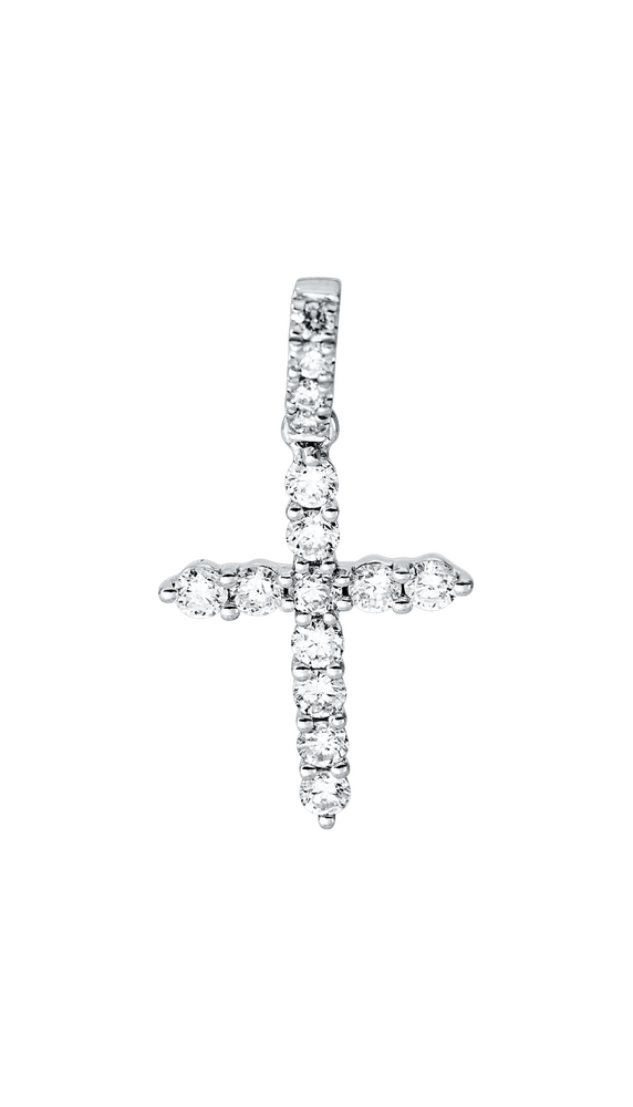 Brogle Classic cross pendant with diamonds