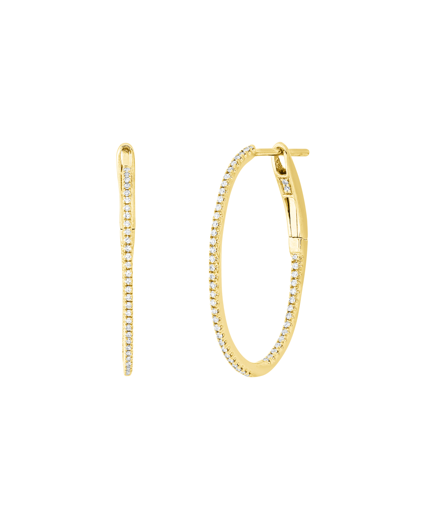 Brogle Classic diamond hoop earrings Brogle Classic diamond hoop earrings