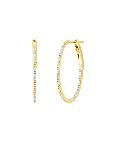 Brogle Classic diamond hoop earrings Brogle Classic diamond hoop earrings