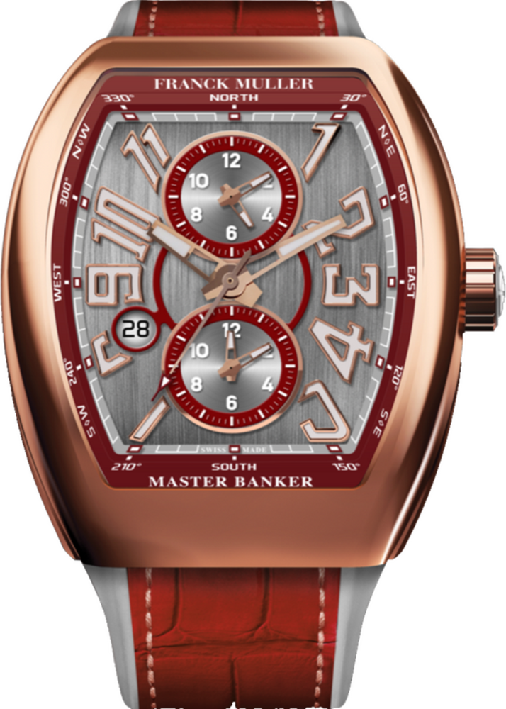 Franck Muller Vanguard Master Banker 3 time zones 53.7 x 44mm