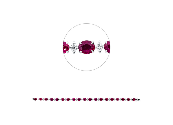 Brogle Selection Rubinarmband Brogle Selection Rubinarmband