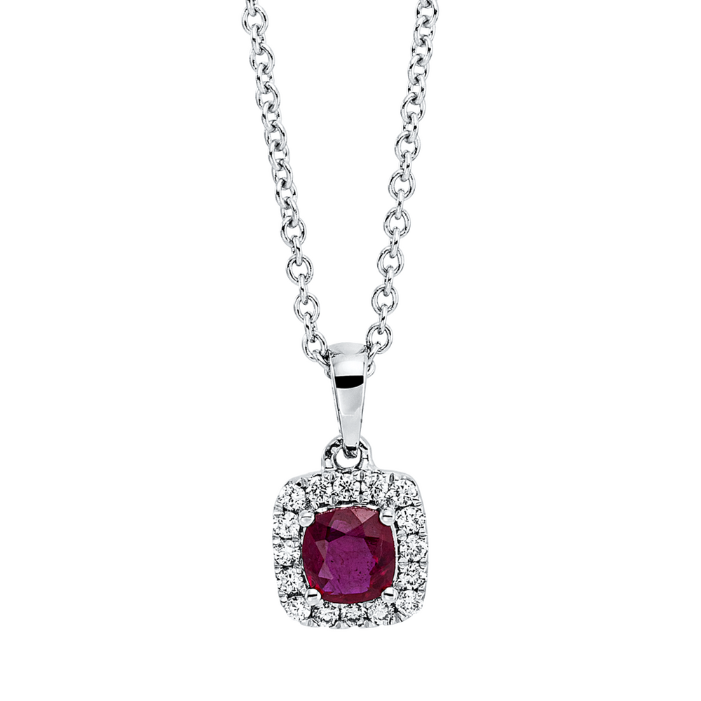 Brogle Classic necklace with ruby pendant