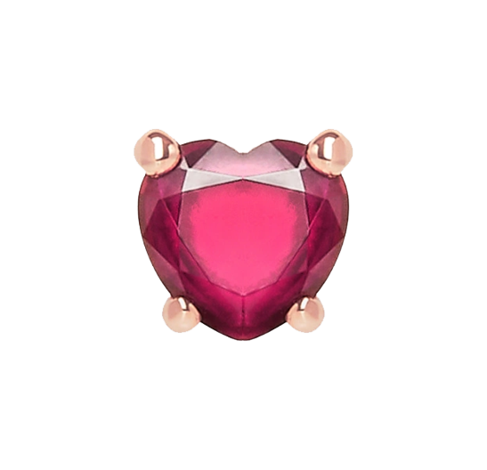 Dodo heart stud earrings, unique piece