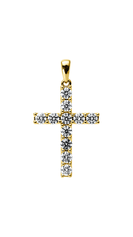Brogle Selection Kreuzanhänger mit Diamanten