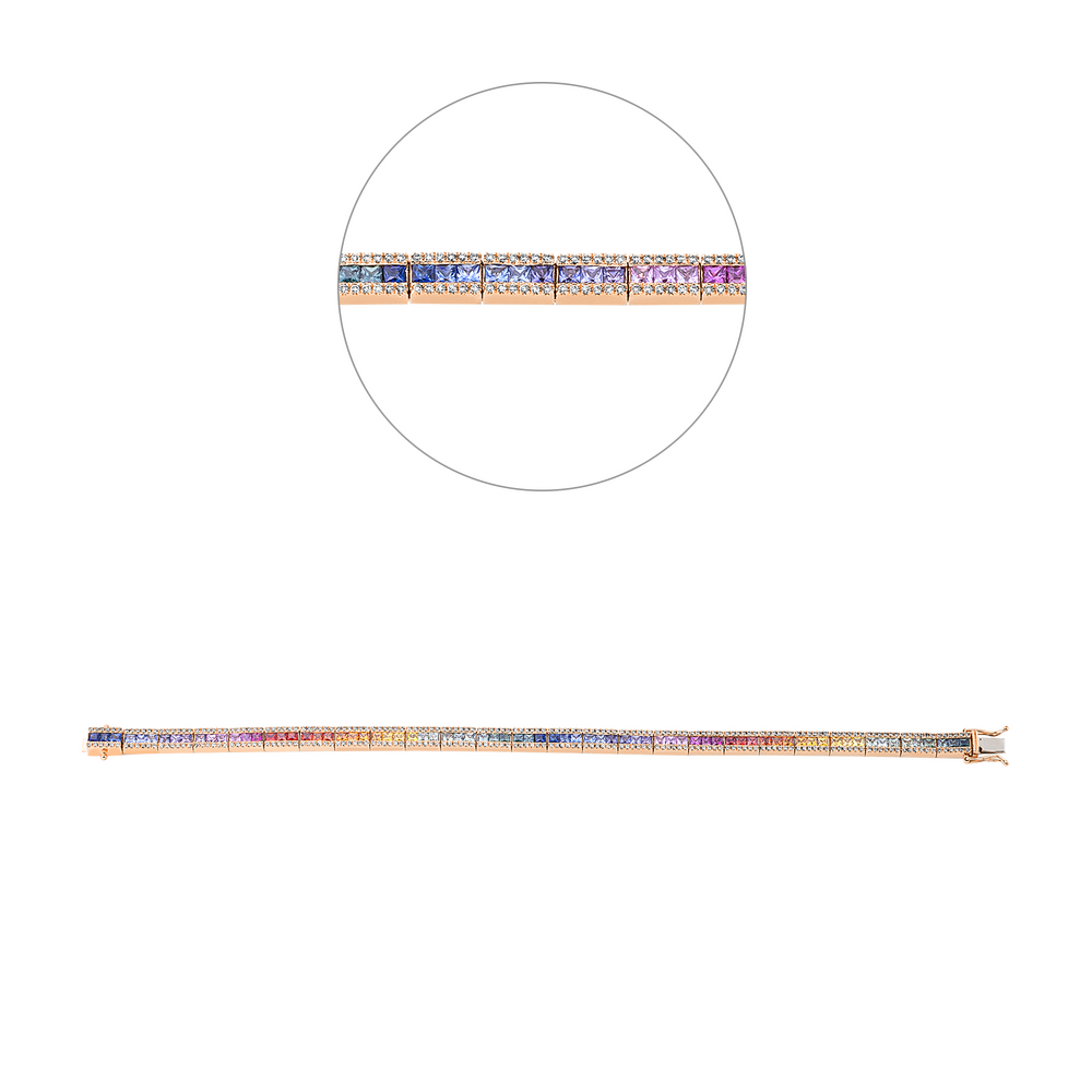 Brogle Selection sapphire bracelet Rainbow Brogle Selection sapphire bracelet Rainbow