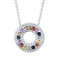 Brogle Classic necklace with sapphire pendant Rainbow Brogle Classic necklace with sapphire pendant Rainbow