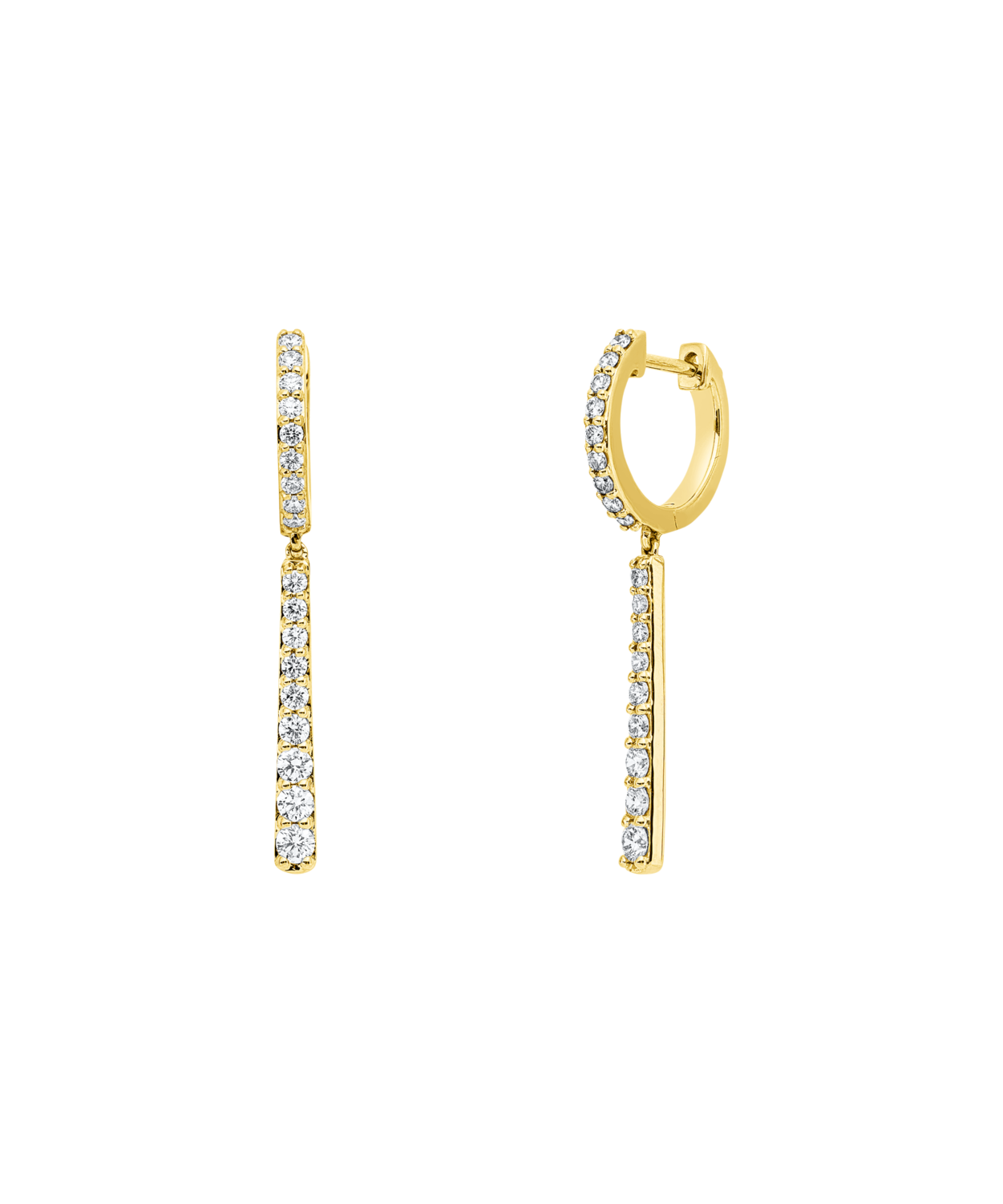 Brogle Classic diamond hoop earrings Brogle Classic diamond hoop earrings