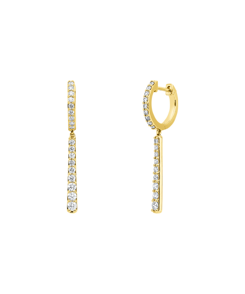 Brogle Classic diamond hoop earrings Brogle Classic diamond hoop earrings
