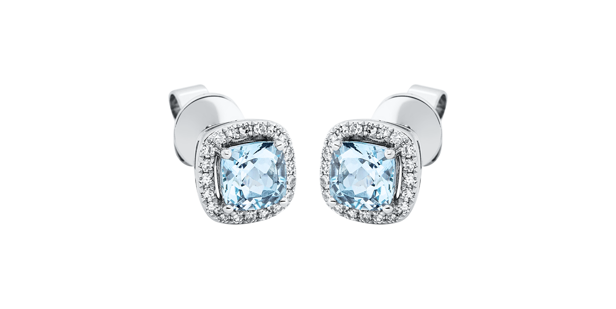 Brogle Classic aquamarine stud earrings