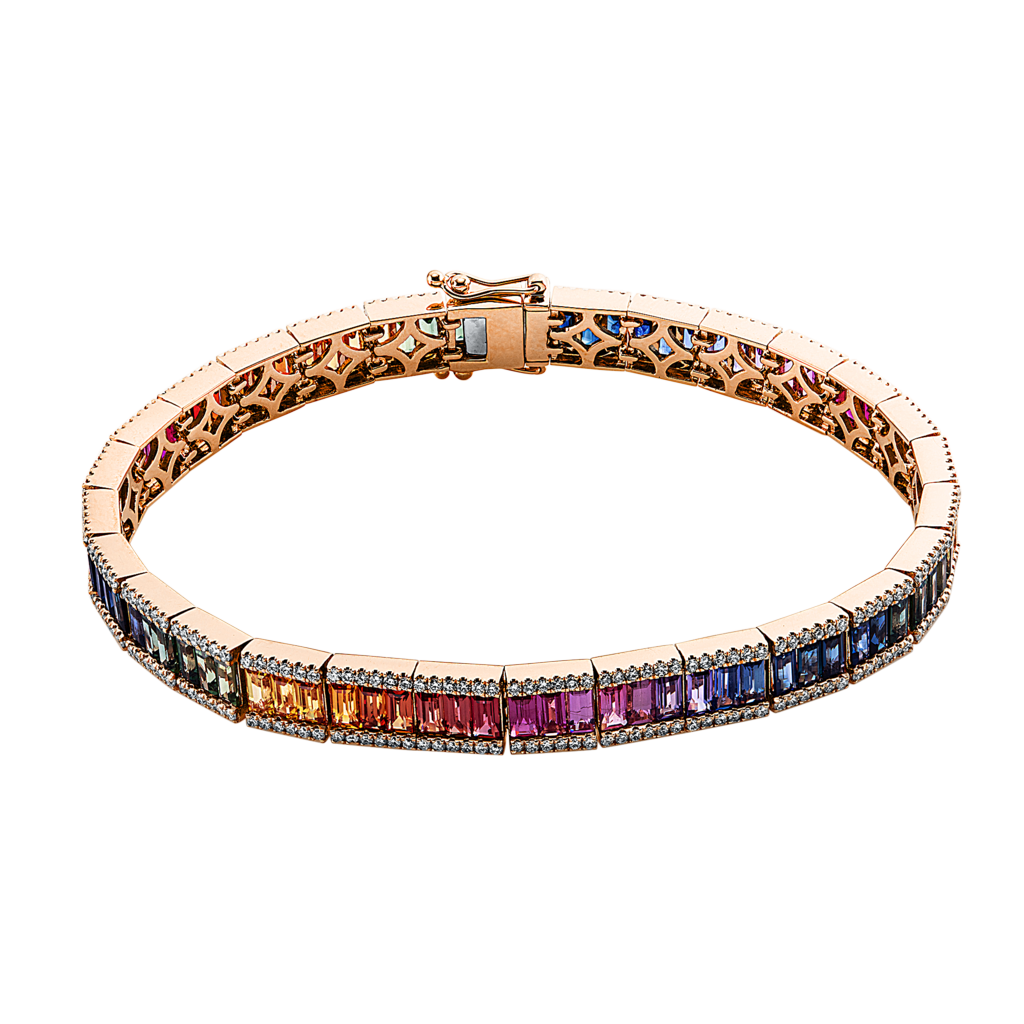 Brogle Selection sapphire bracelet Rainbow Brogle Selection sapphire bracelet Rainbow