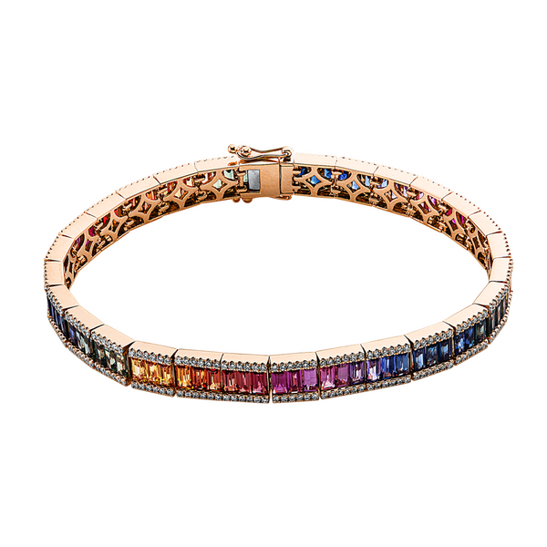Brogle Selection sapphire bracelet Rainbow Brogle Selection sapphire bracelet Rainbow