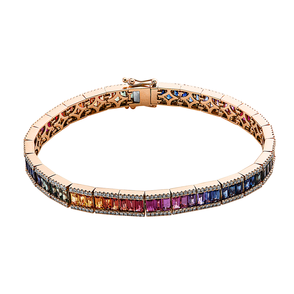 Brogle Selection sapphire bracelet Rainbow Brogle Selection sapphire bracelet Rainbow