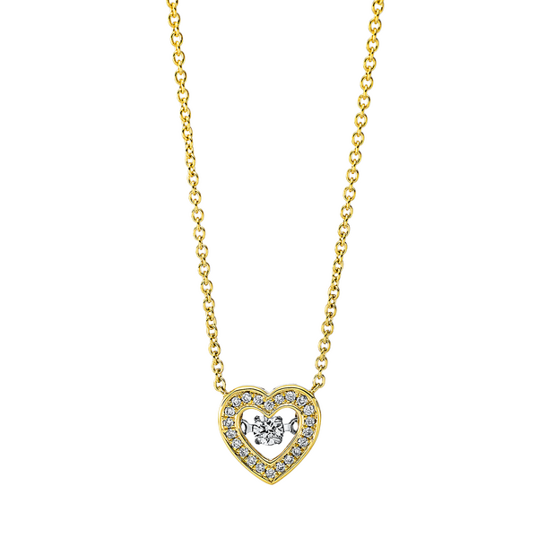 Brogle Classic Kette mit Bicolor Diamantherz
