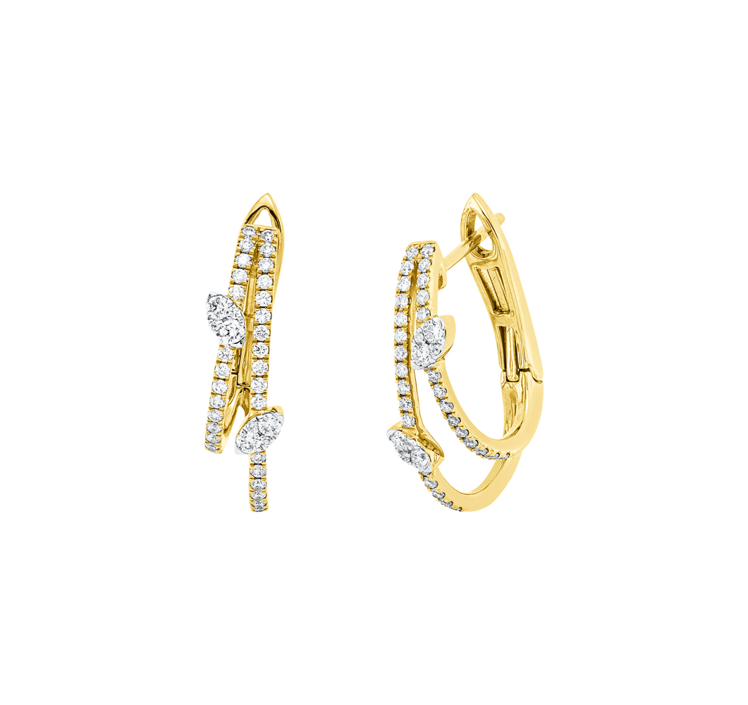 Brogle Classic Bicolor Diamantcreolen Brogle Classic Bicolor Diamantcreolen