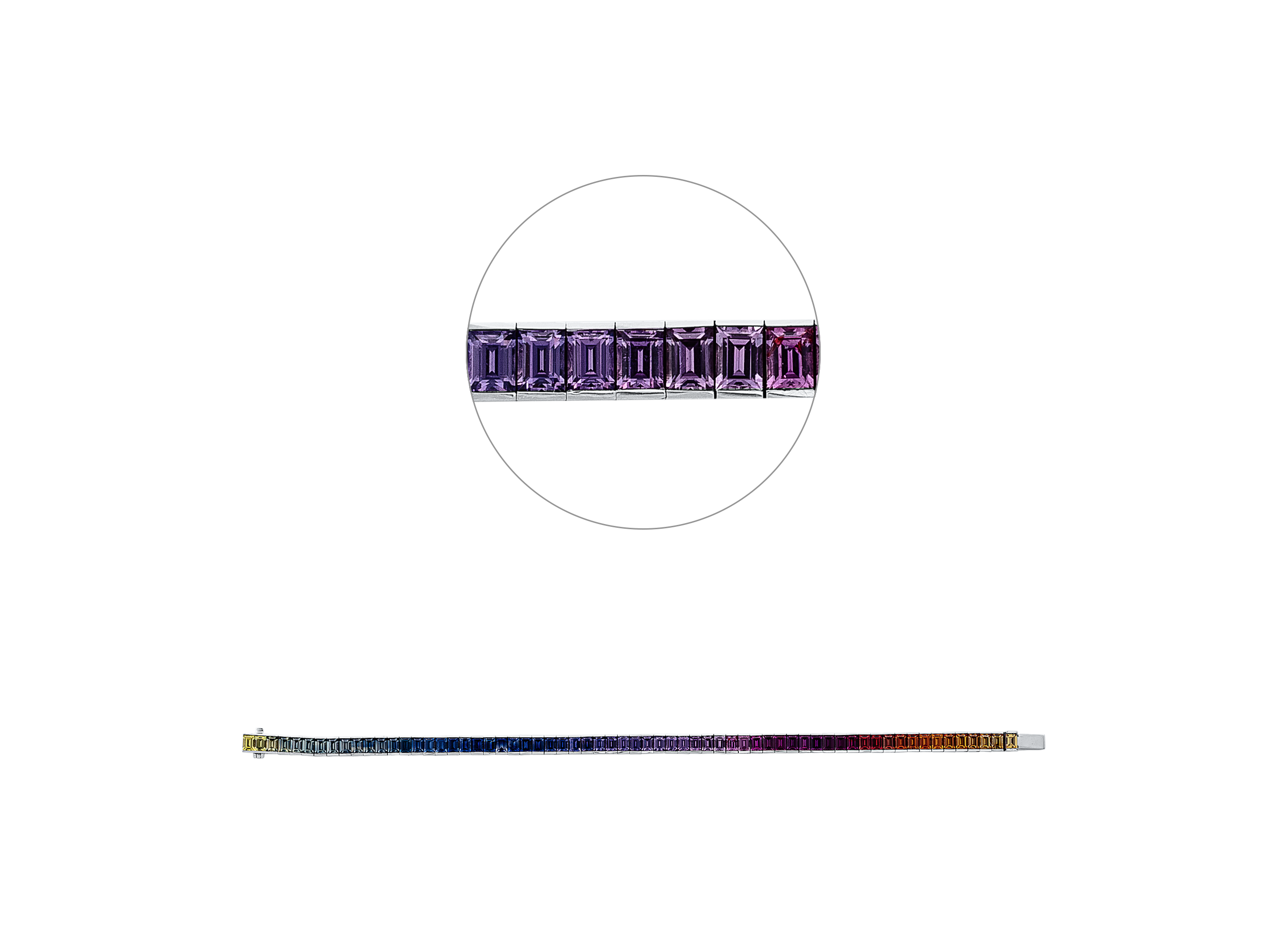 Brogle Selection Saphirarmband Rainbow