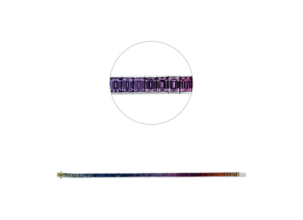 Brogle Selection sapphire bracelet Rainbow Brogle Selection sapphire bracelet Rainbow