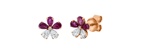 Brogle Classic ruby stud earrings