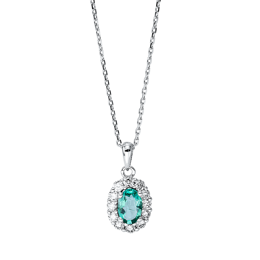 Brogle Classic Kette mit Smaragdanhänger
