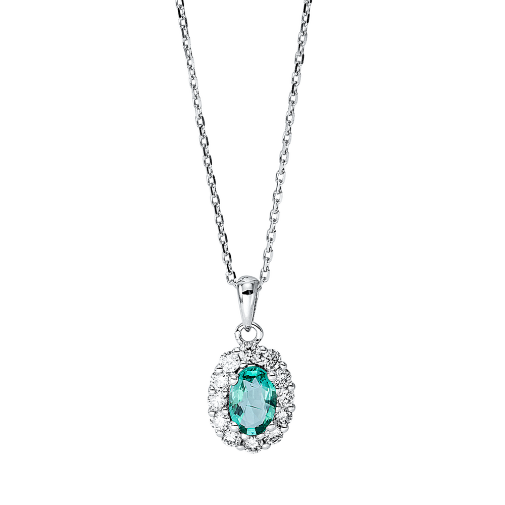 Brogle Classic Kette mit Smaragdanhänger