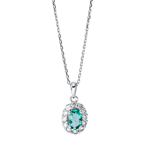 Brogle Classic Kette mit Smaragdanhänger