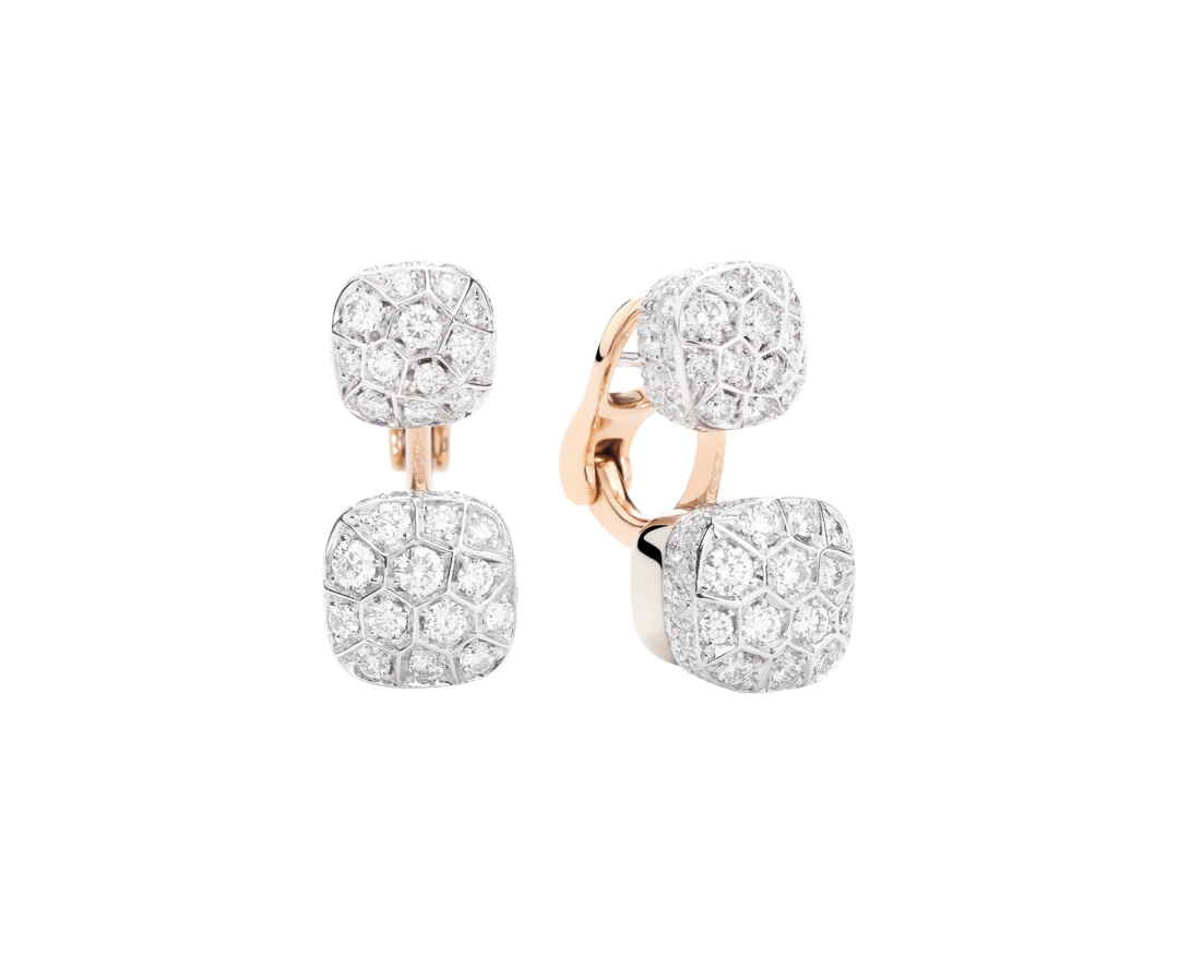 POC4021 O6WHR DB000 010 Pomellato nudo earrings diamond rose gold 18kt a7ee9ba7c1f16afbf
