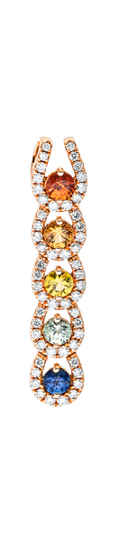 Brogle Classic Sapphire Pendant Rainbow Brogle Classic Sapphire Pendant Rainbow