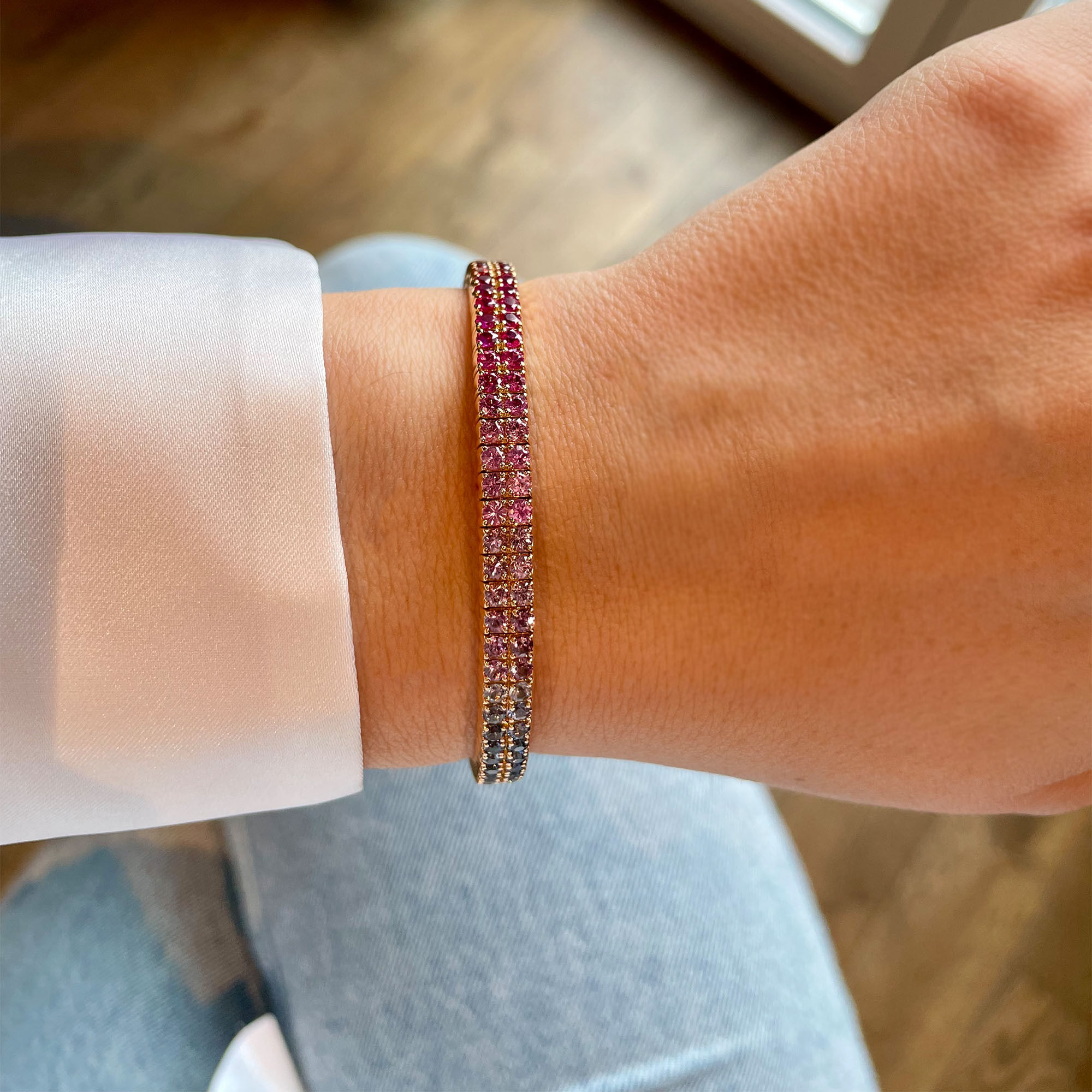 Brogle Selection sapphire bracelet Rainbow flexible Brogle Selection sapphire bracelet Rainbow flexible