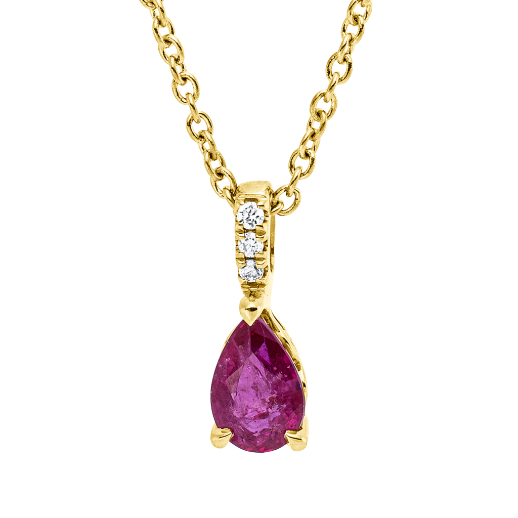 Brogle Classic necklace with ruby pendant Brogle Classic necklace with ruby pendant