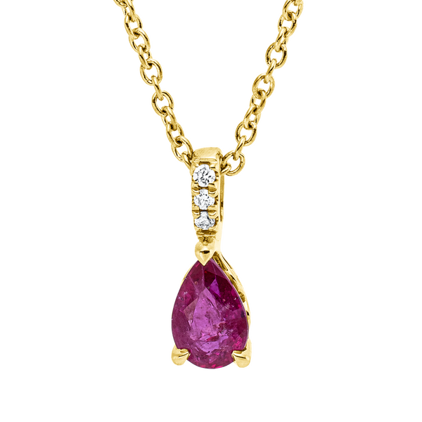 Brogle Classic necklace with ruby pendant Brogle Classic necklace with ruby pendant
