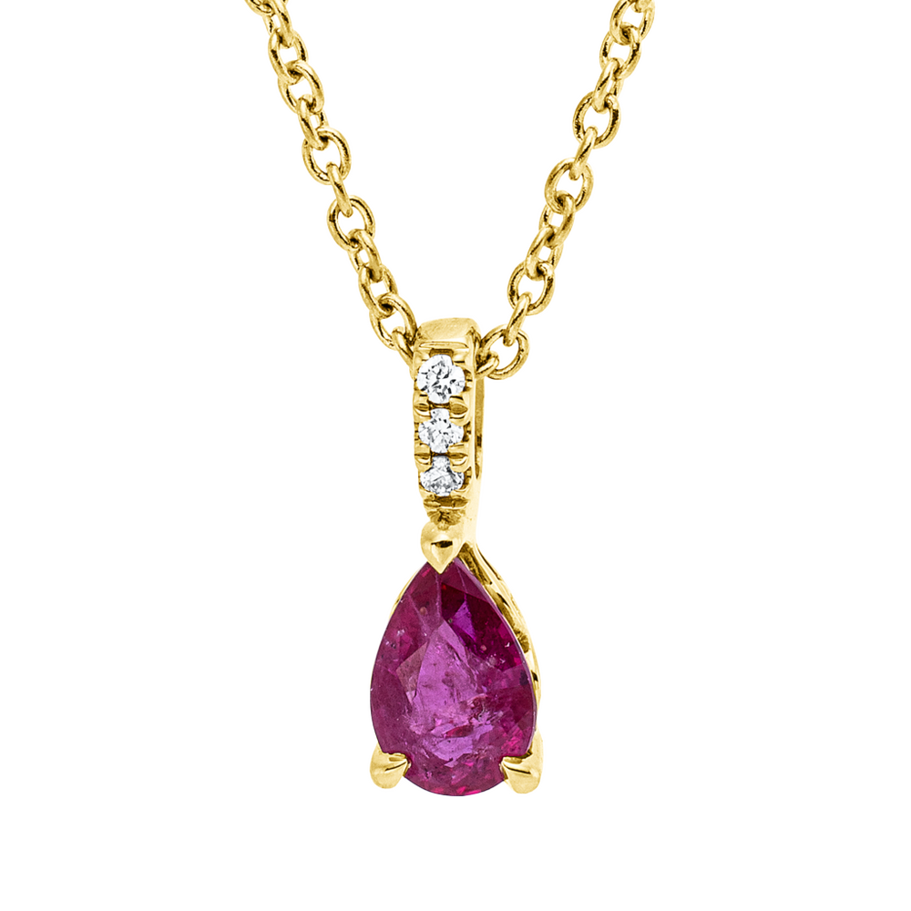 Brogle Classic necklace with ruby pendant Brogle Classic necklace with ruby pendant