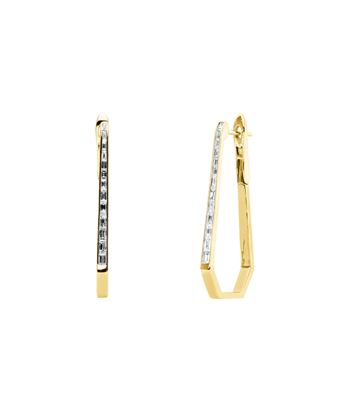 Brogle Classic diamond hoop earrings Brogle Classic diamond hoop earrings