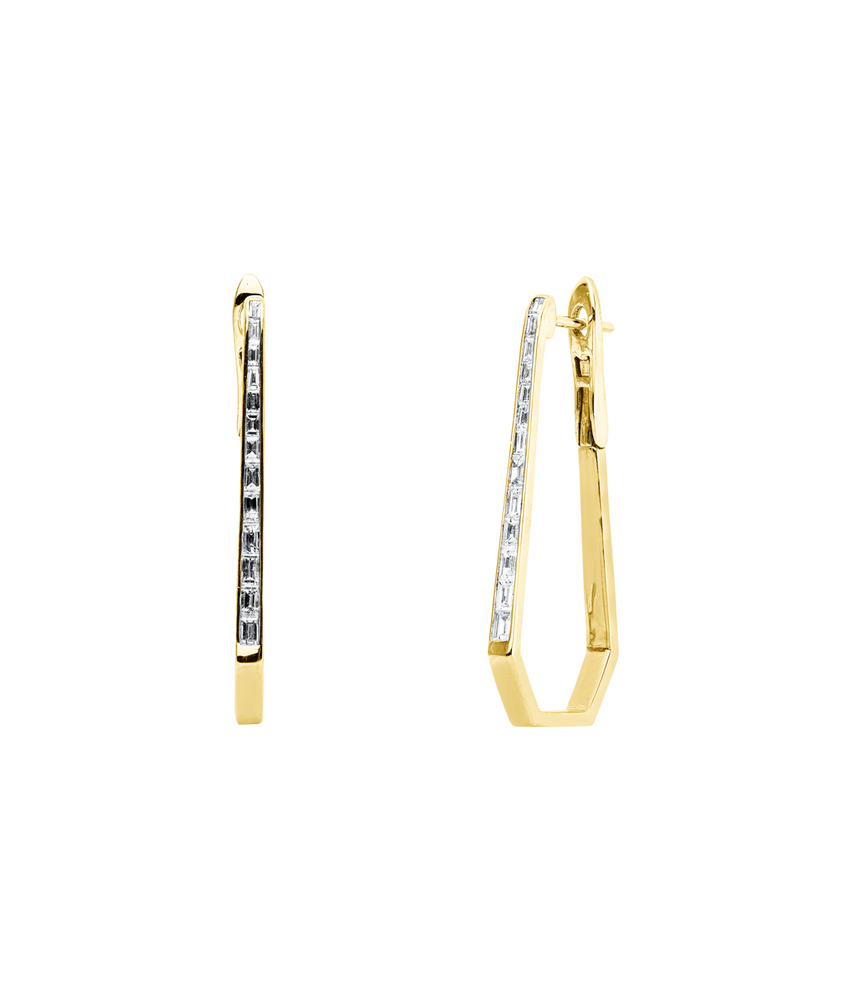 Brogle Classic diamond hoop earrings Brogle Classic diamond hoop earrings