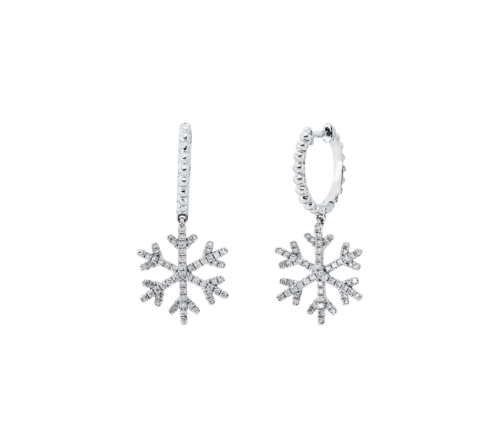 Brogle Classic diamond hoop earrings