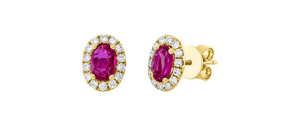 Brogle Classic ruby stud earrings