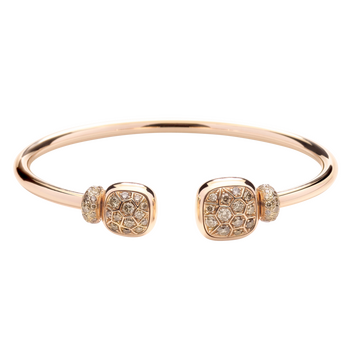 PBC2027 O7000 DBRTB 020 Pomellato bracelet nudo rose gold 18kt brown diamond white topaz acbca62f1a5c240c8