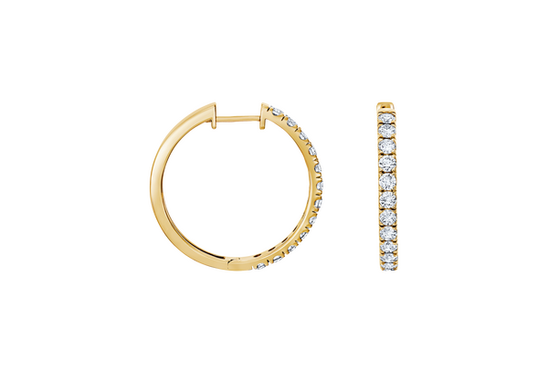 Brogle Selection diamond hoop earrings Brogle Selection diamond hoop earrings