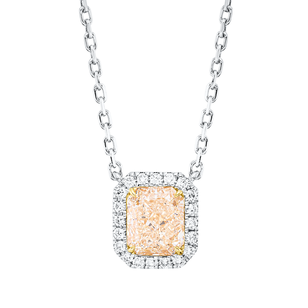 Brogle Selection Kette mit Bicolor Diamantanhänger