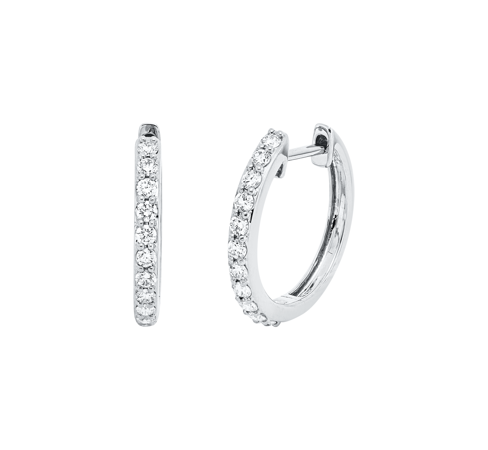 Brogle Classic diamond hoop earrings Brogle Classic diamond hoop earrings